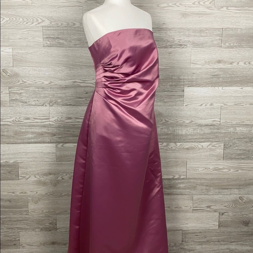 Reitmans Pink StrapLess Drapped Side Formal Dress